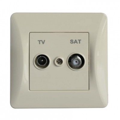 Πρίζα TV-SAT Μπεζ Lineme H-Series 50-00138-30